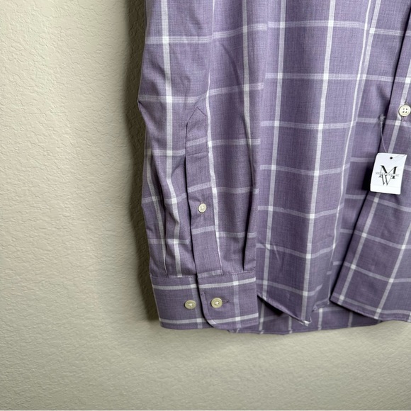 Men's Joseph Abboud Long Sleeve Button Up Purple Dress Shirt Size M - Picture 4 of 7